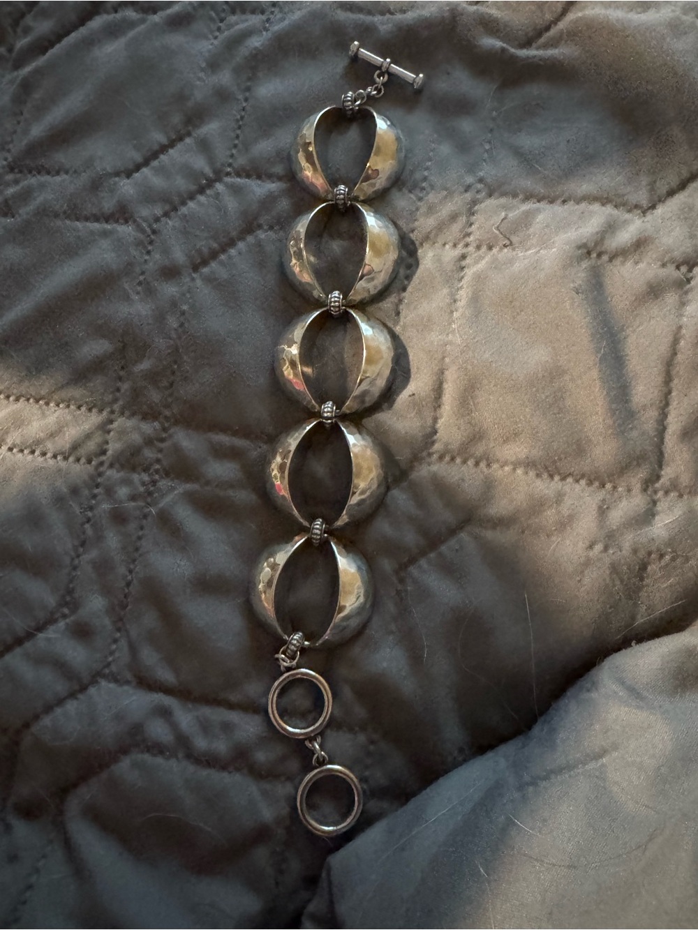 Brighton Silver Hammered Open-Link Bracelet